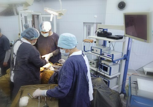 в Тюменской больнице ФМБА проведена операция торакоскопическая резекция легкого
